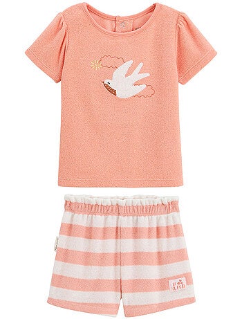 Ensemble enfant t-shirt et short en éponge Honfleur