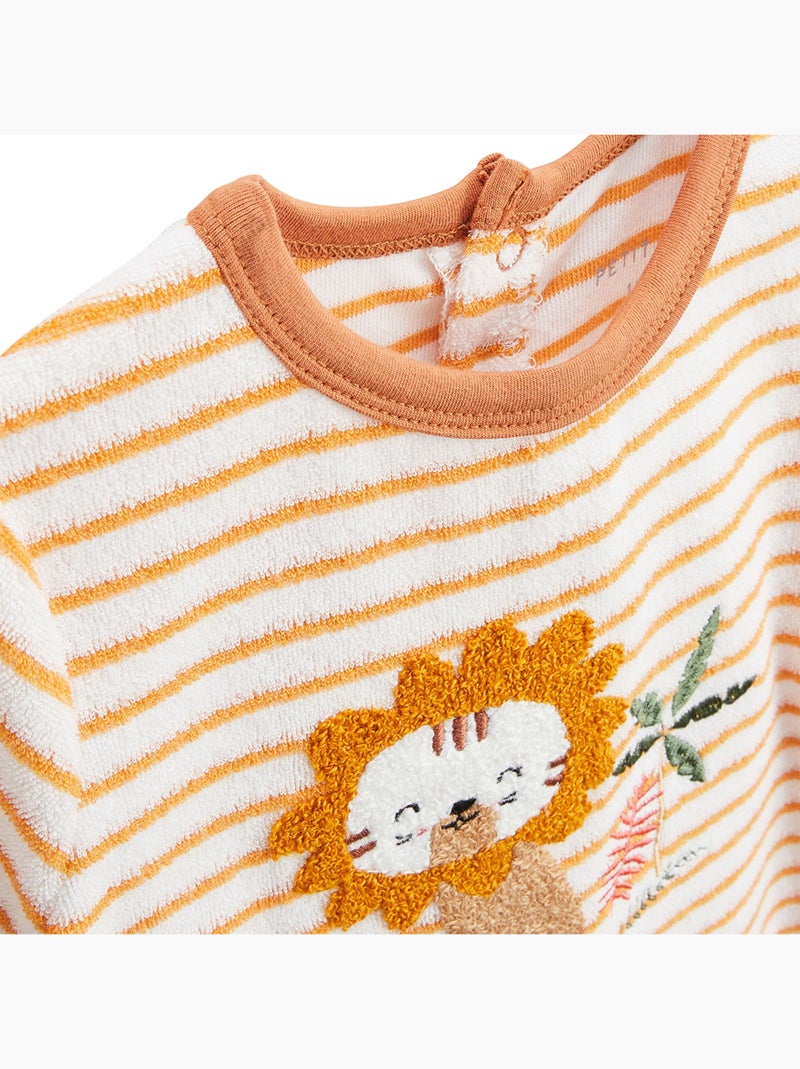 Ensemble enfant t-shirt et short en éponge Mio Ecru - Kiabi