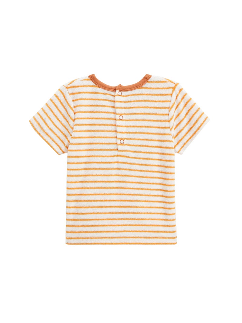 Ensemble enfant t-shirt et short en éponge Mio Ecru - Kiabi