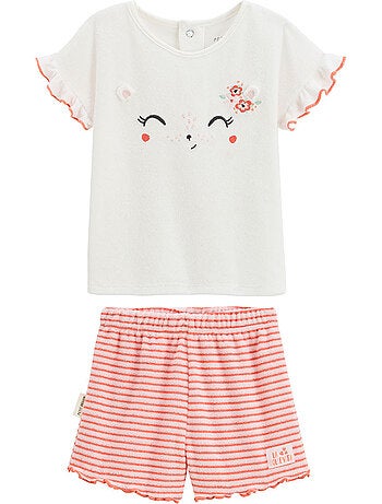 Ensemble enfant t-shirt et short en éponge Saona