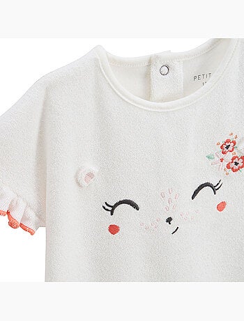 Ensemble enfant t-shirt et short en éponge Saona