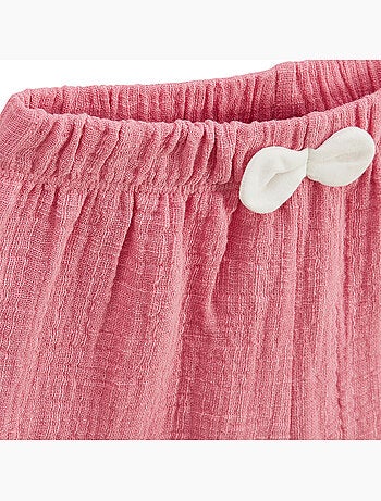 Ensemble enfant t-shirt et short en gaze de coton Anaelle