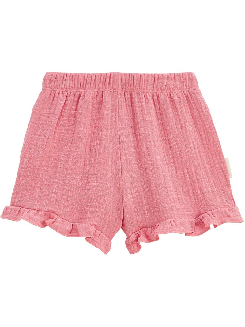 Ensemble enfant t-shirt et short en gaze de coton Anaelle Rose - Kiabi
