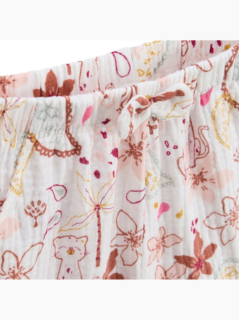 Ensemble enfant t-shirt et short en gaze de coton Arizona Terracotta - Kiabi