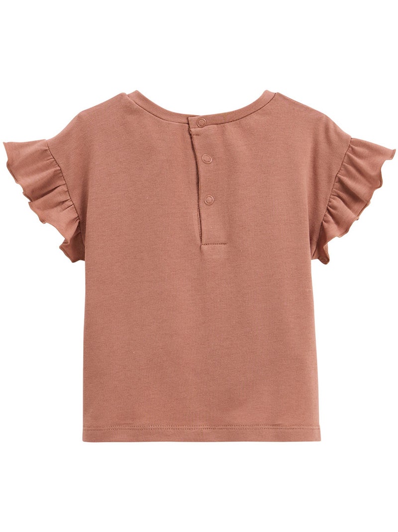 Ensemble enfant t-shirt et short en gaze de coton Arizona Terracotta - Kiabi