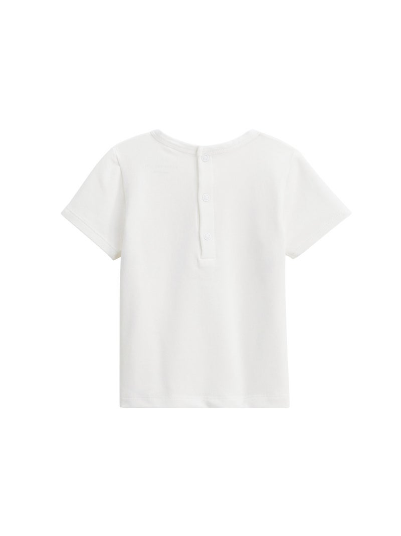 Ensemble enfant t-shirt et short en gaze de coton Liwa Ecru - Kiabi