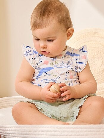 Ensemble enfant t-shirt et short en gaze de coton Tiana