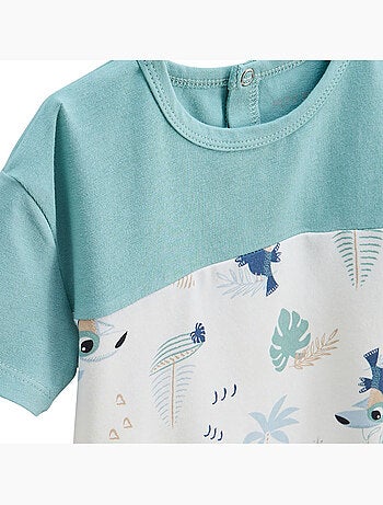 Ensemble enfant t-shirt et short en gaze de coton Toucana