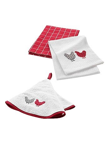 Ensemble essuie-main et torchon Plumette