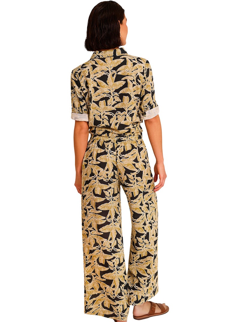Ensemble estival pantalon chemise SALVIA Noir - Kiabi