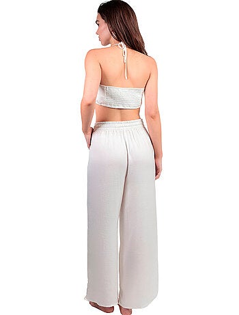 Ensemble estival satin top et pantalon Satinee Beach