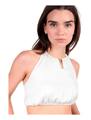 Ensemble estival satin top et pantalon Satinee Beach