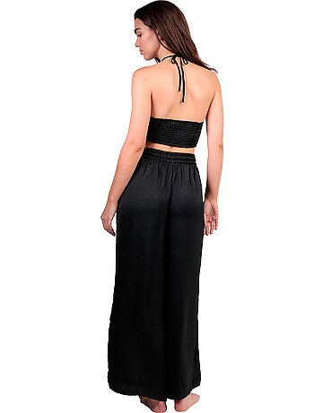 Ensemble estival satin top et pantalon Satinee Beach