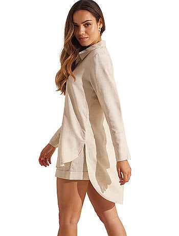 Ensemble estival short chemise manches longues COMPLEMENTOS