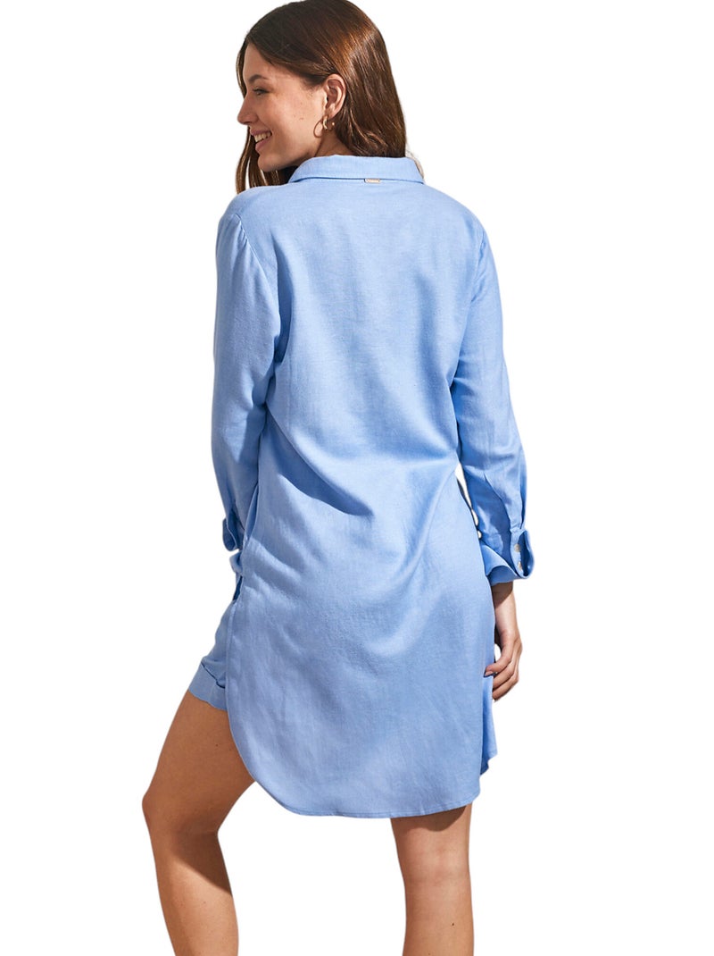 Ensemble estival short chemise manches longues COMPLEMENTOS Bleu - Kiabi