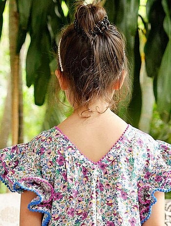 Ensemble Été Blouse Fleurie & Jupe Short - La Faute à Voltaire