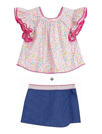 Ensemble Été Blouse & Jupe Short - La Faute à Voltaire