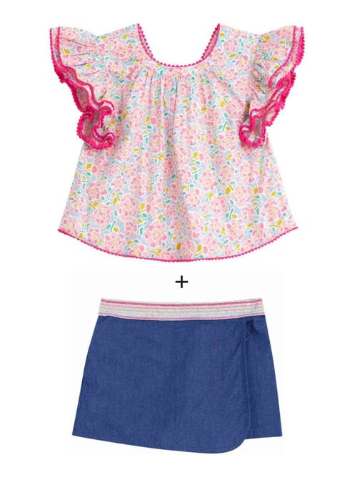 Ensemble Été   Blouse  & Jupe Short  - La Faute à Voltaire - Kiabi