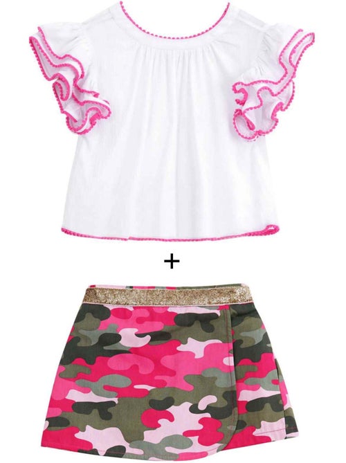Ensemble Été   Blouse   & Jupe Short  et  - La Faute à Voltaire - Kiabi
