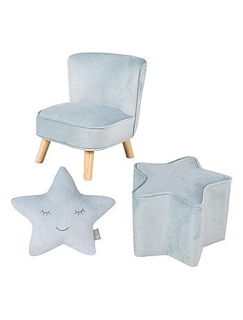 Ensemble fauteuil + pouf + coussin étoile 'Lil Sofa' ROBA