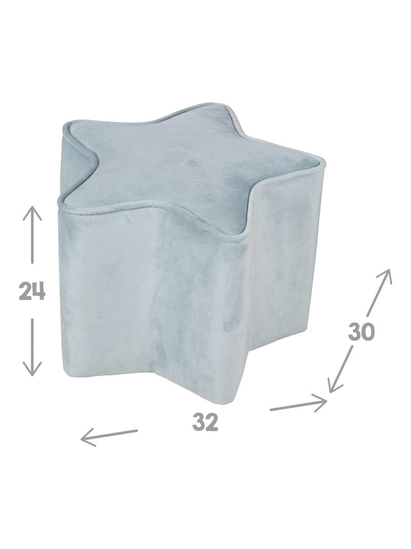 Ensemble fauteuil + pouf + coussin étoile 'Lil Sofa' ROBA Bleu clair - Kiabi