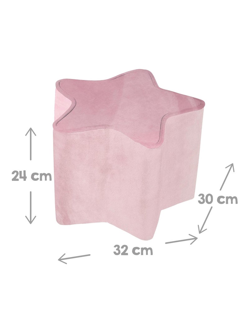 Ensemble fauteuil + pouf + coussin étoile 'Lil Sofa' ROBA Rose clair - Kiabi