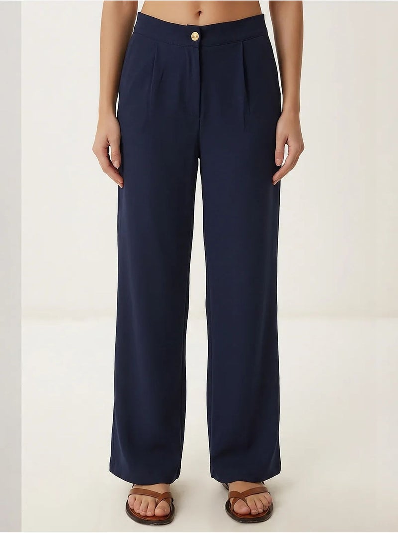 Ensemble femme gilet et pantalon large istanbul Bleu marine - Kiabi