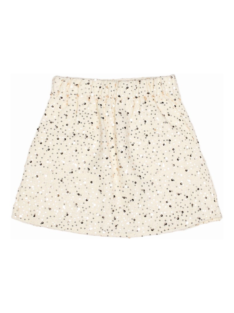 Ensemble fille chic ornée de paillettes Crème - Kiabi