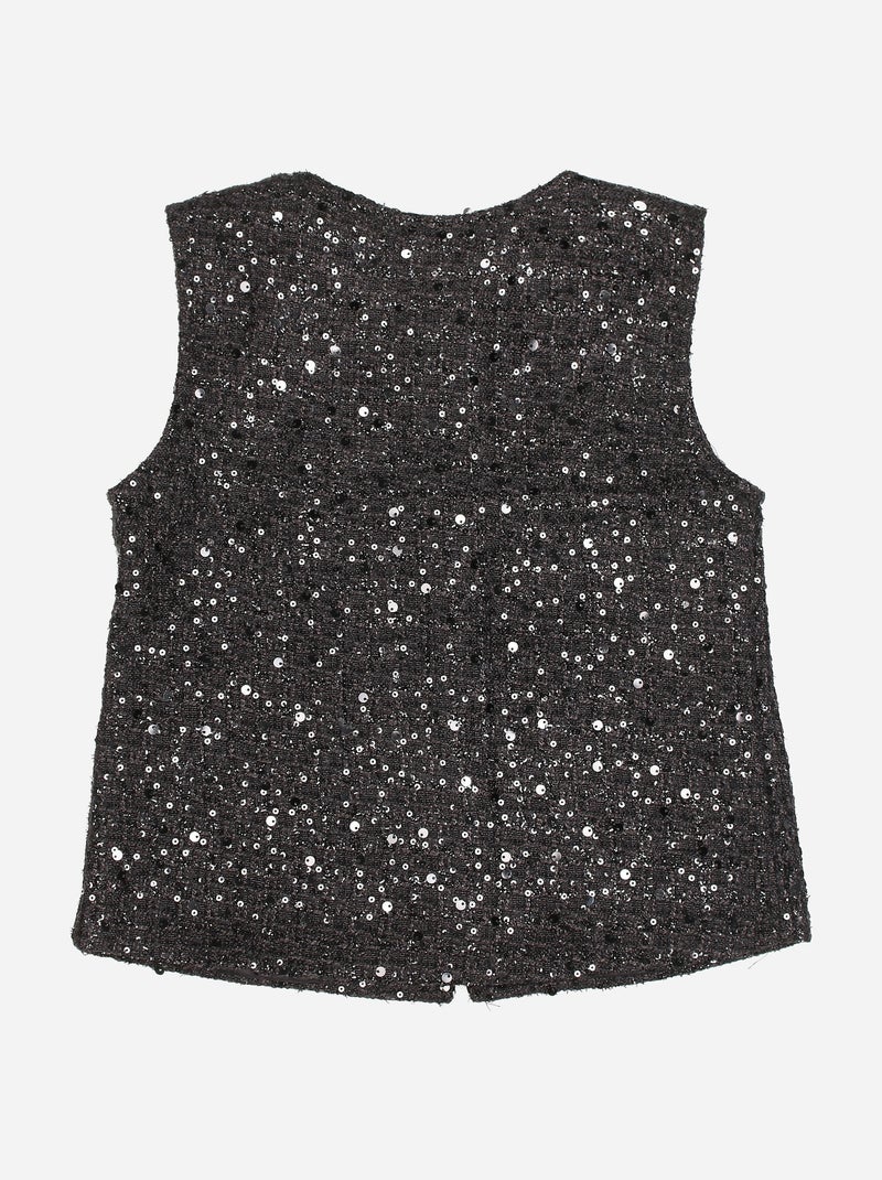 Ensemble fille chic ornée de paillettes Noir - Kiabi
