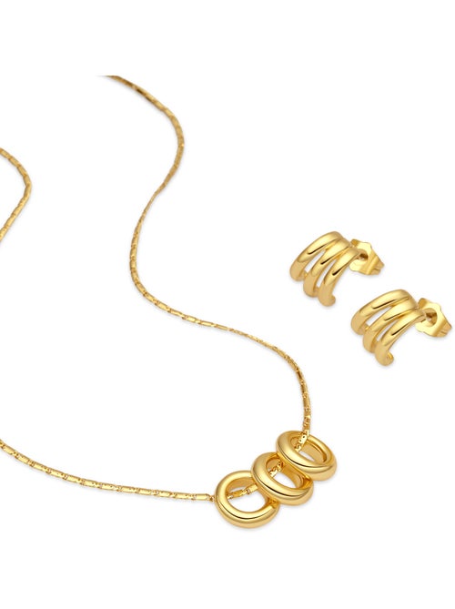Ensemble fini et plaqué or 18k - Khima - Kiabi