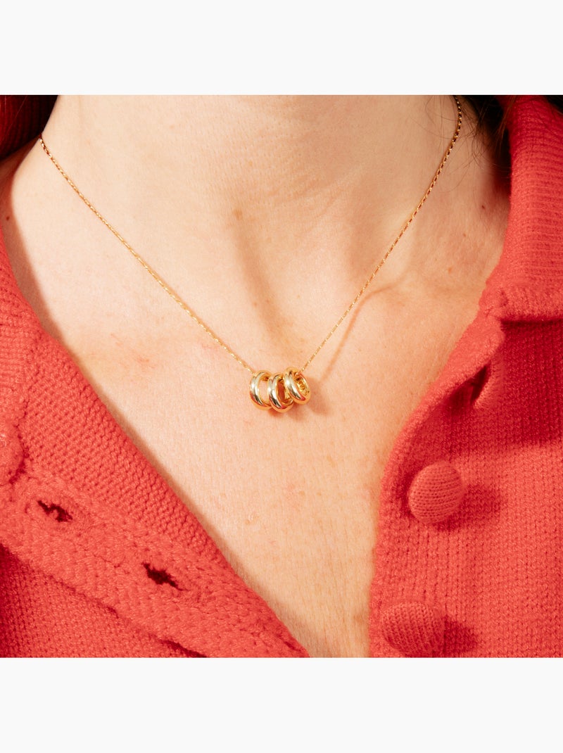 Ensemble fini et plaqué or 18k - Khima Jaune - Kiabi