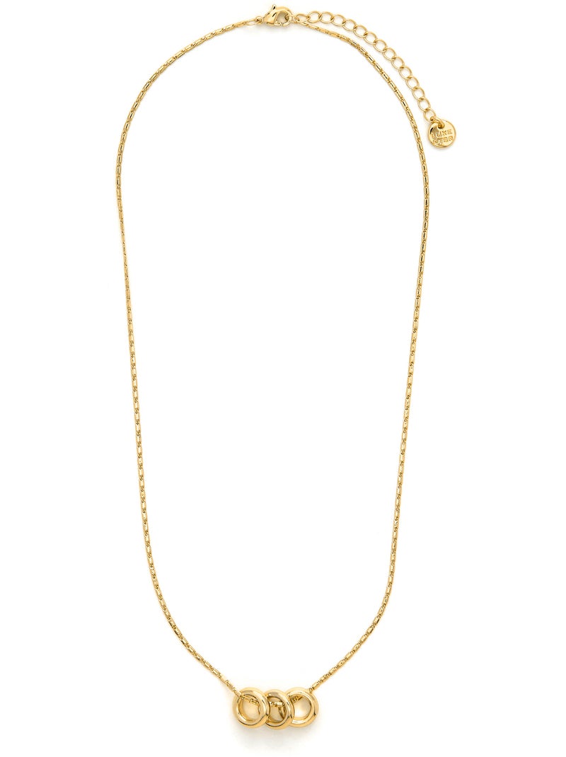 Ensemble fini et plaqué or 18k - Khima Jaune - Kiabi