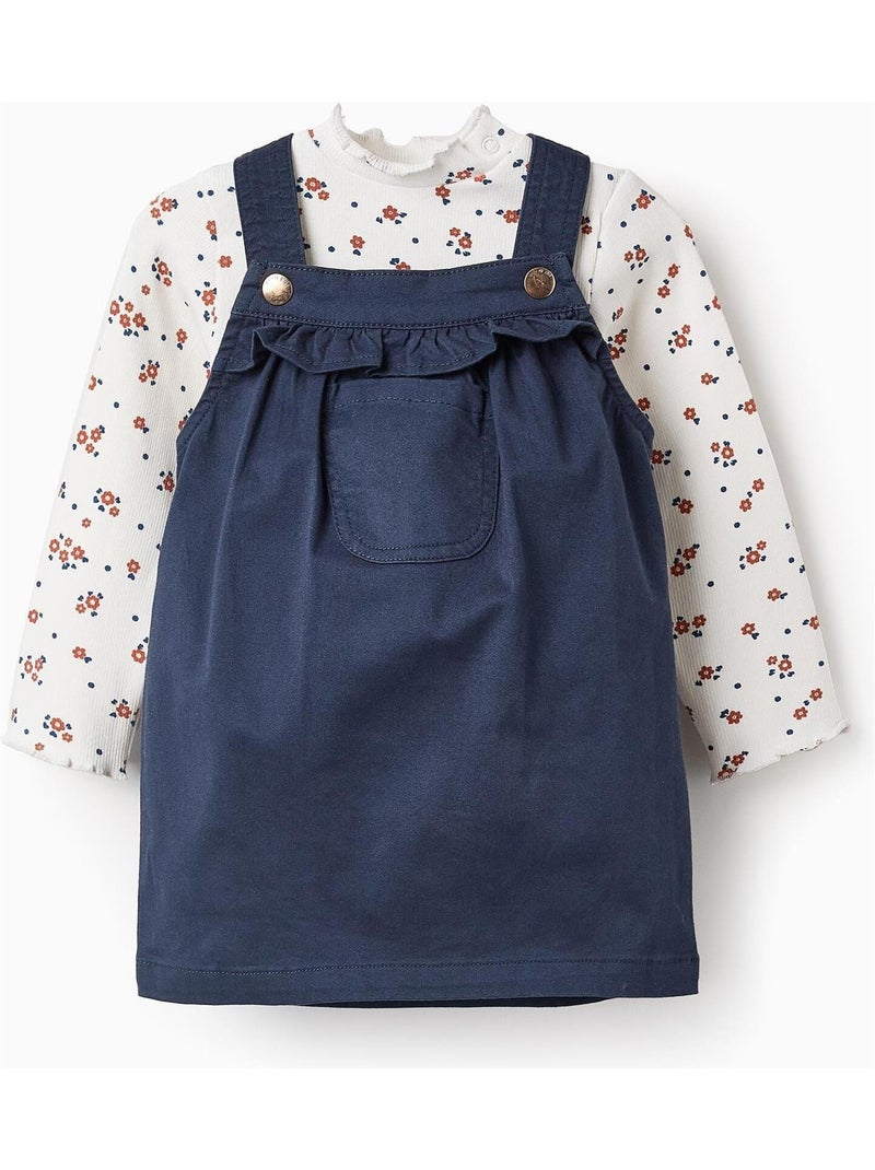 Robe Fourreau French Connection - Bleu Marine Avec Volants | Taille 4, Occasion Très Bon état