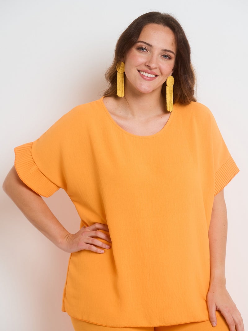 Ensemble fluide tunique et pantalon - AFIBEL Orange - Kiabi