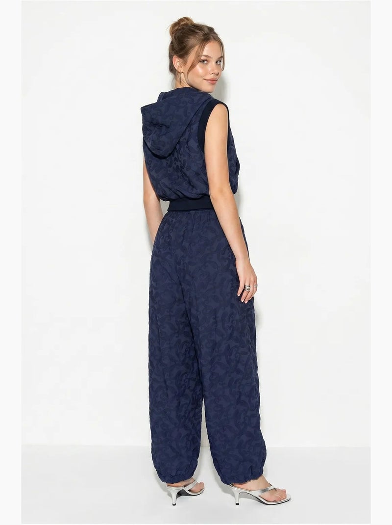 Ensemble gilet à capuche et pantalon large à motif lucci Bleu marine - Kiabi