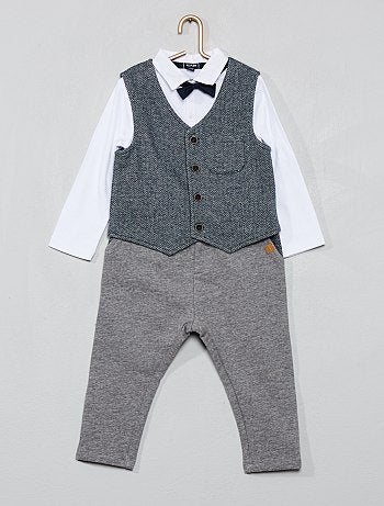 Ensemble gilet + body + pantalon
