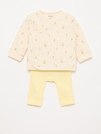 Ensemble gilet cache-cœur + legging - 2 pièces