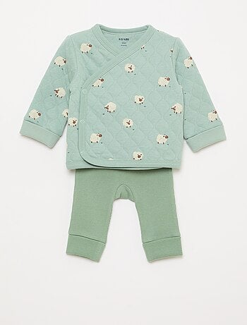 Ensemble gilet cache-cœur + legging - 2 pièces