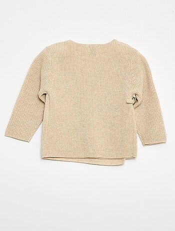 Ensemble gilet cache cœur + legging en maille - 2 pièces