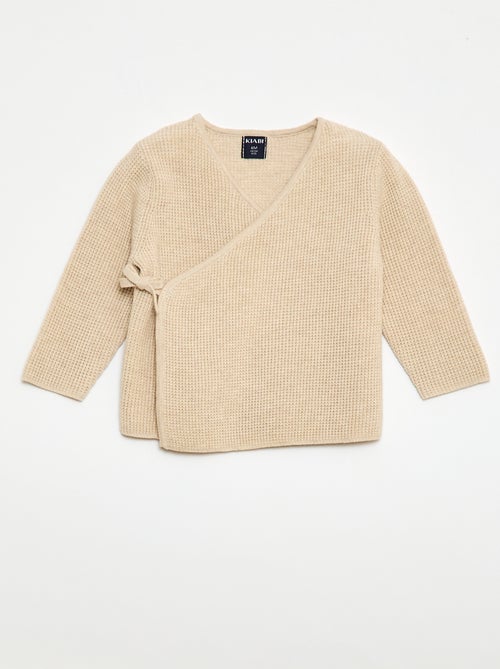 Ensemble gilet cache cœur + legging en maille - 2 pièces - Kiabi