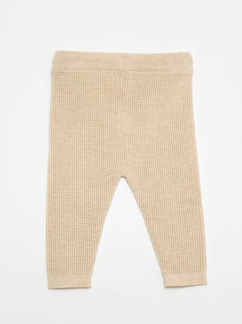 Ensemble gilet cache cœur + legging en maille - 2 pièces - Kiabi