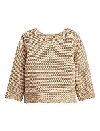 Ensemble gilet et pantalon avec pieds bébé en tricot Hello Baby