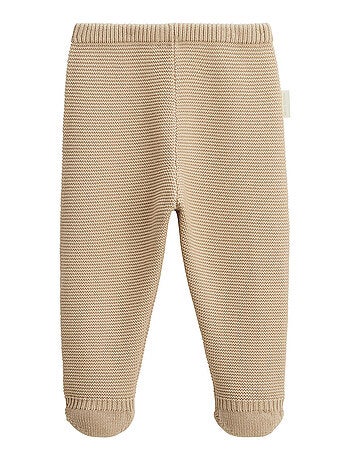 Ensemble gilet et pantalon avec pieds bébé en tricot Hello Baby