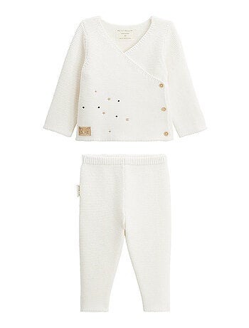 Ensemble gilet et pantalon bébé en tricot Hello Baby