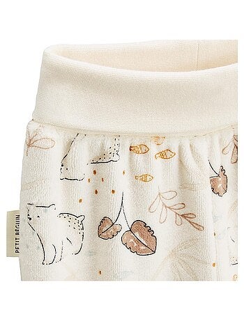 Ensemble gilet et pantalon bébé en velours Câlins