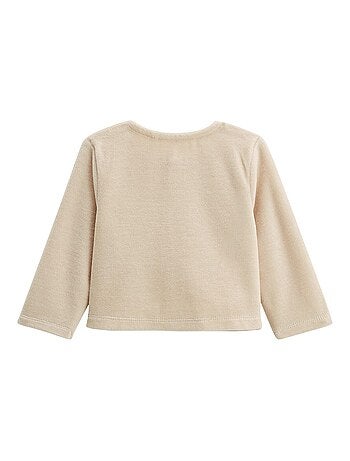 Ensemble gilet et pantalon bébé en velours Câlins