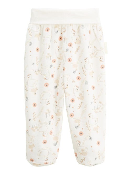 Ensemble gilet et pantalon bébé en velours Perle - Kiabi