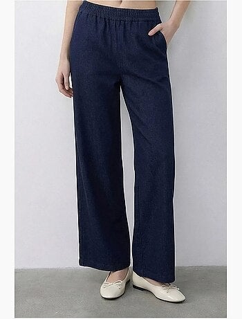 Ensemble gilet et pantalon large avec ceinture lucci