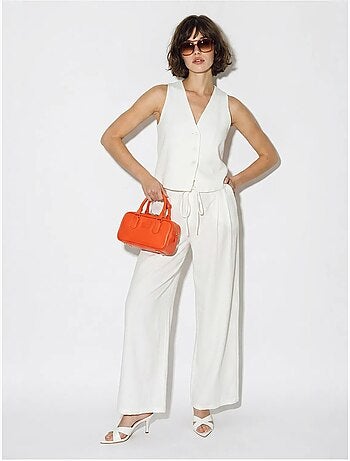 Ensemble gilet et pantalon large en coton lucci