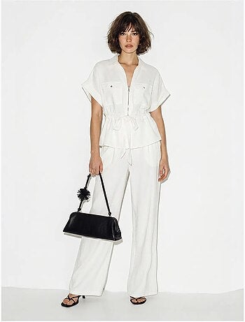 Ensemble gilet et pantalon large en coton lucci